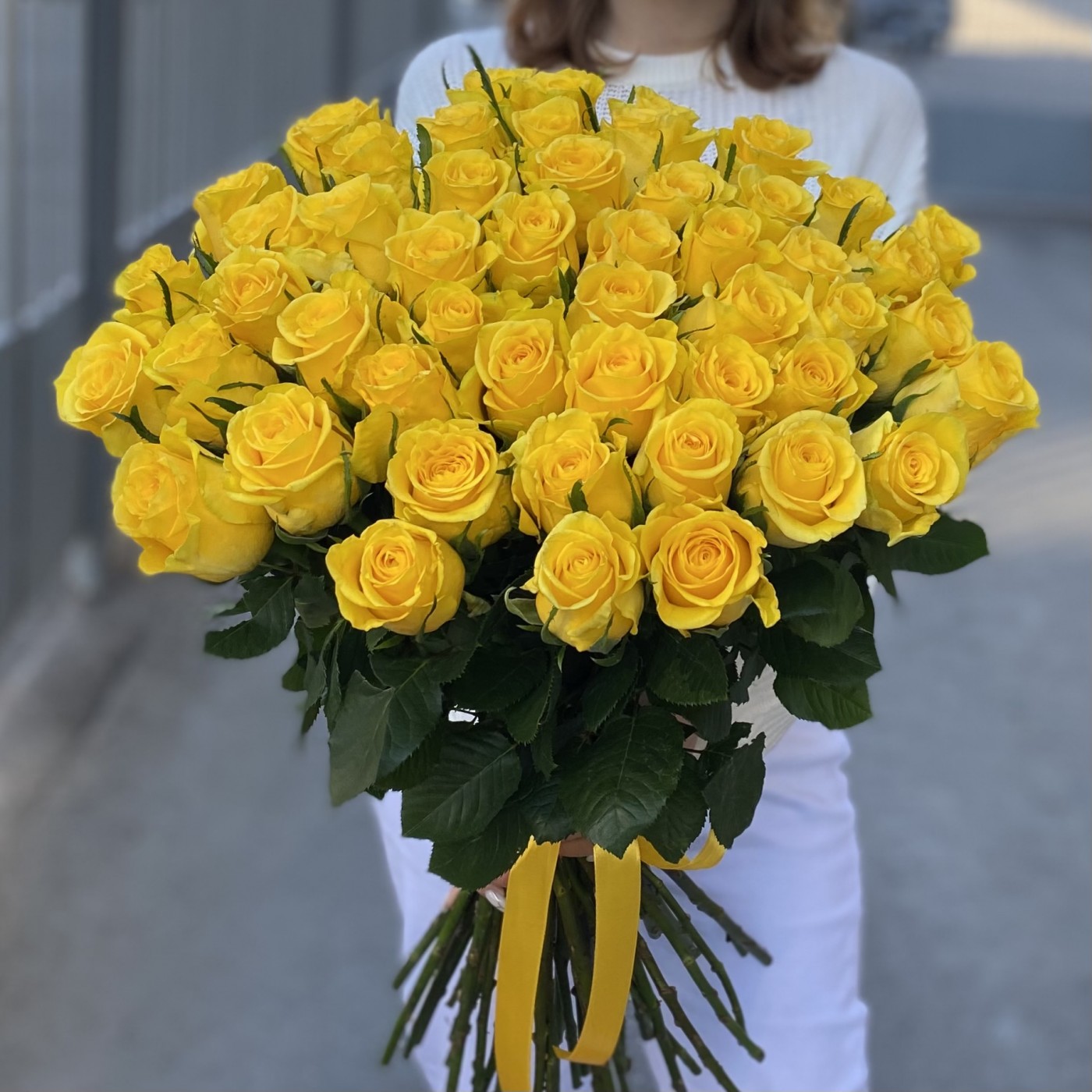 51 желтая роза Хай Еллоу